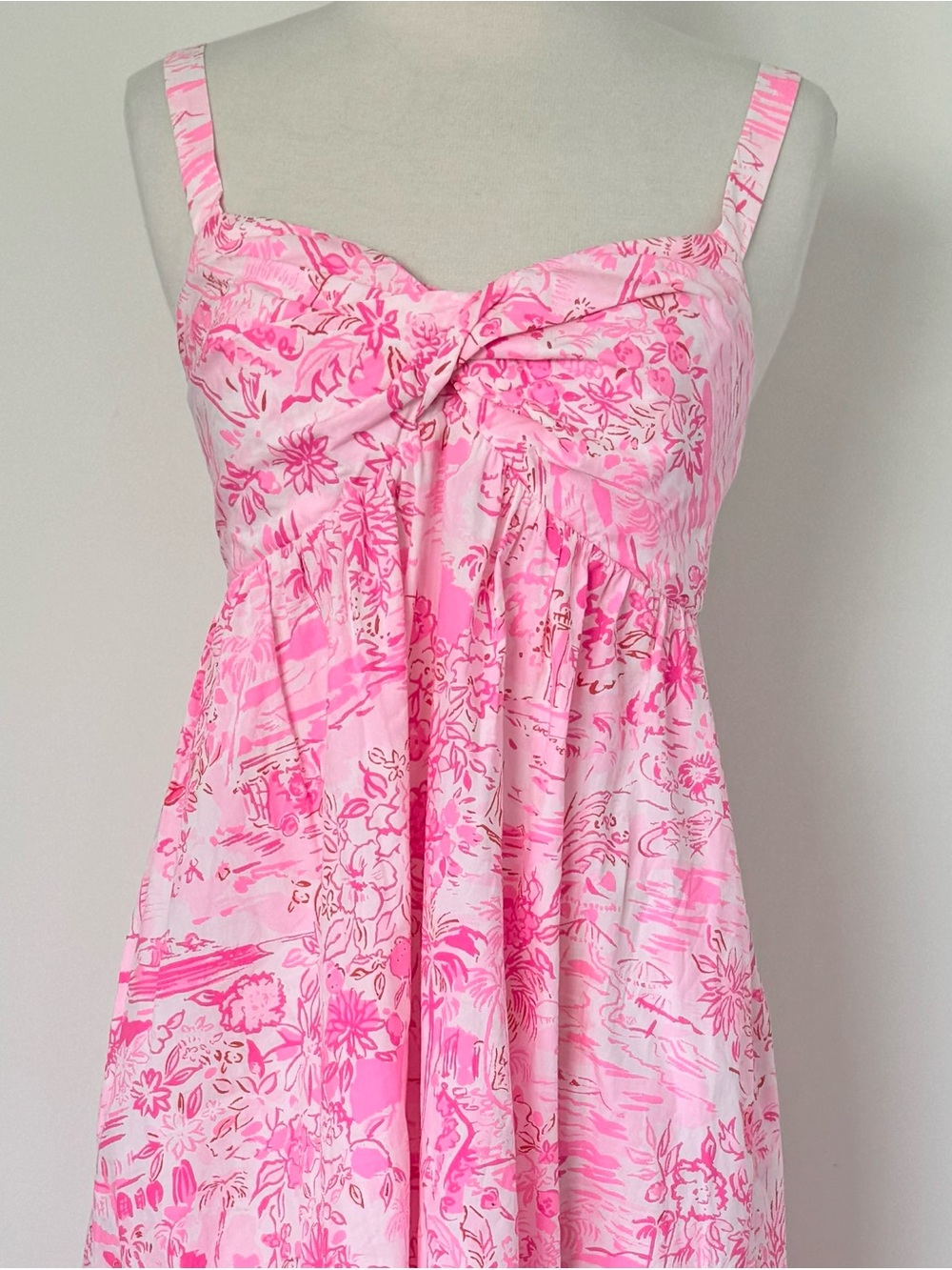 Lilly Pulitzer Azora Cotton Midi Dress Peony Pink Size 2